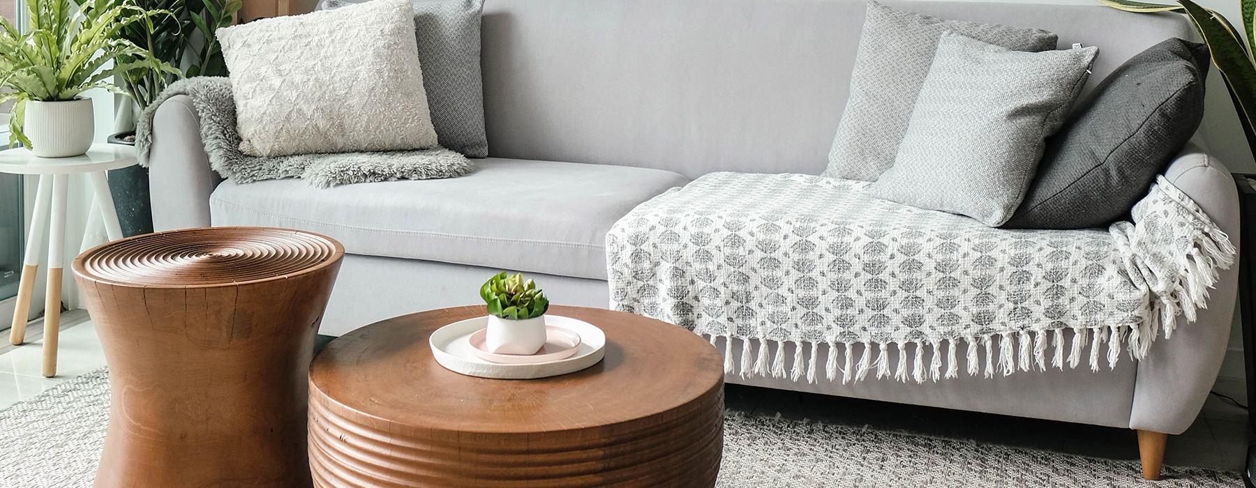 couch and small tables